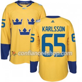 Adidas Maillot de Hockey Suède Erik Karlsson 65 Coupe du monde de hockey sur glace 2016 Jaune Premier - Homme